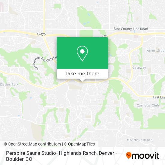 Perspire Sauna Studio- Highlands Ranch map