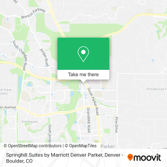 Springhill Suites by Marriott Denver Parker map