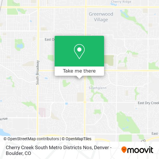 Mapa de Cherry Creek South Metro Districts Nos