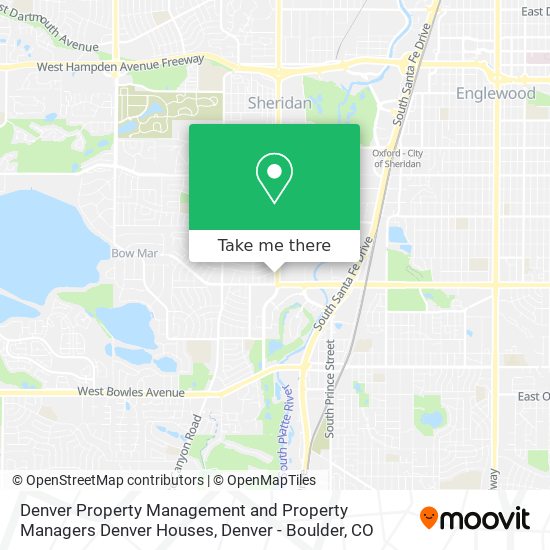 Mapa de Denver Property Management and Property Managers Denver Houses