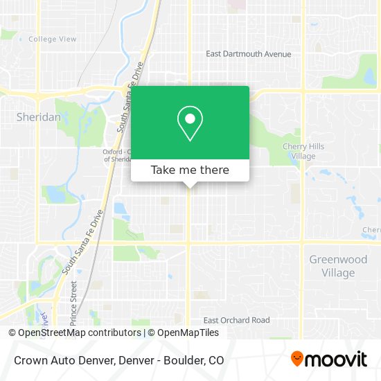 Crown Auto Denver map