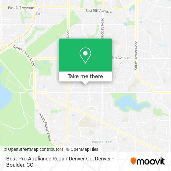 Mapa de Best Pro Appliance Repair Denver Co