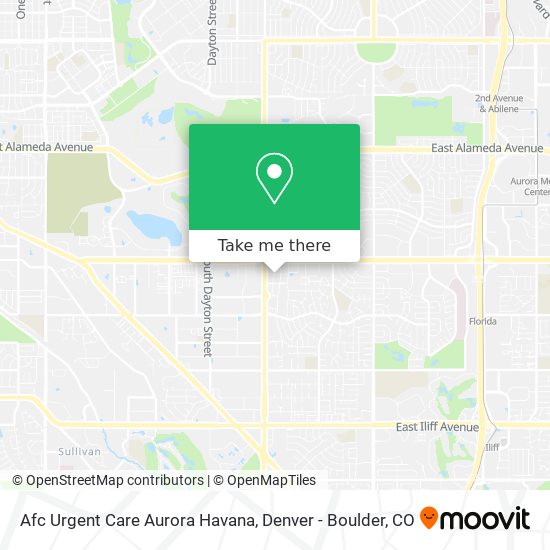 Afc Urgent Care Aurora Havana map