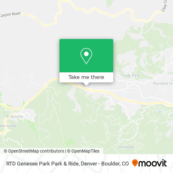 Mapa de RTD Genesee Park Park & Ride