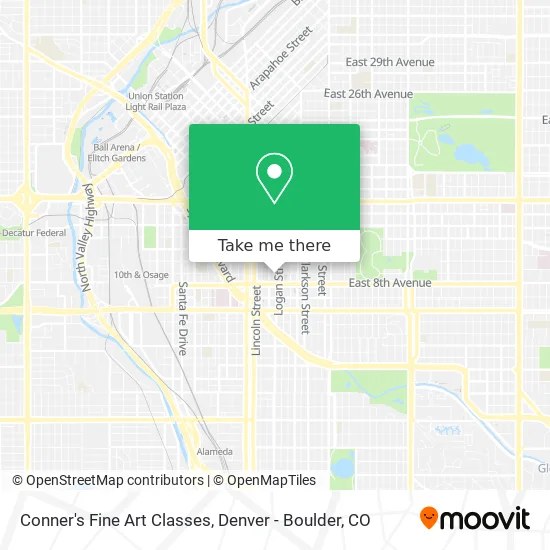 Conner's Fine Art Classes map