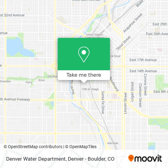 Denver Water Department map
