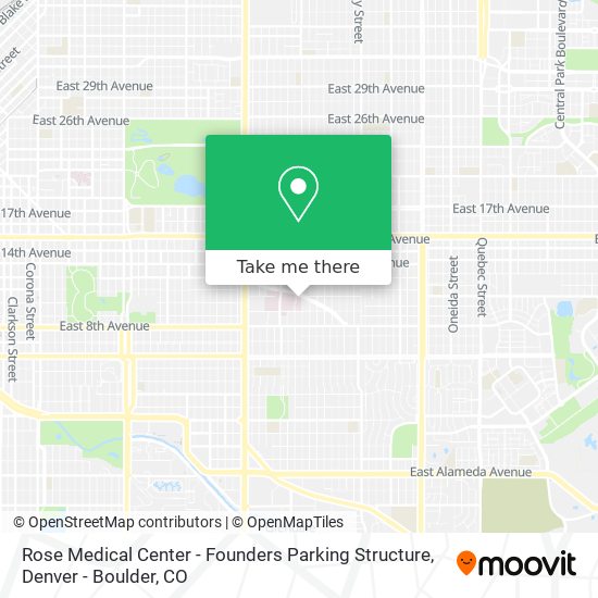 Rose Medical Center - Founders Parking Structure map