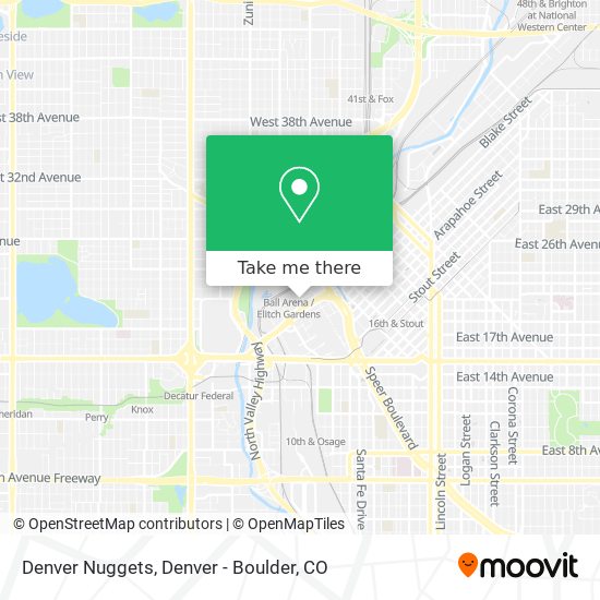Mapa de Denver Nuggets
