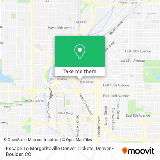 Escape To Margaritaville Denver Tickets map