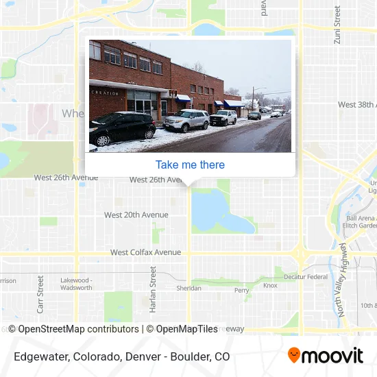 Edgewater, Colorado map