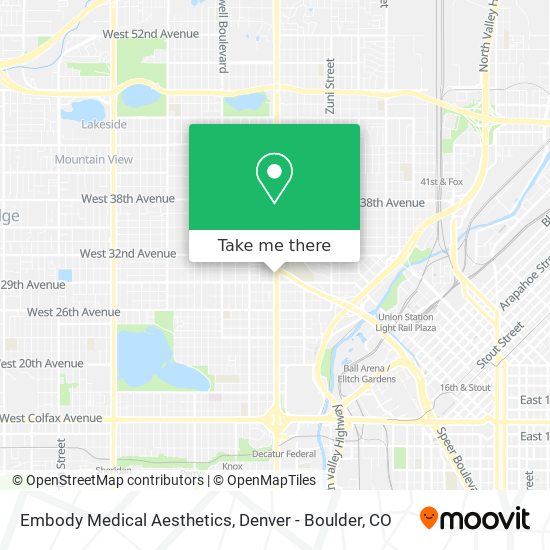 Embody Medical Aesthetics map