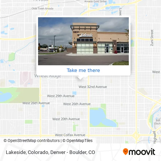 Lakeside, Colorado map