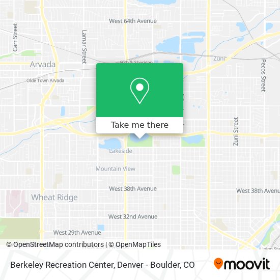 Berkeley Recreation Center map