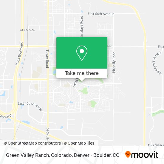 Green Valley Ranch, Colorado map