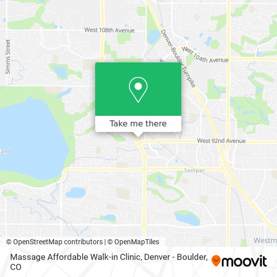 Massage Affordable Walk-in Clinic map