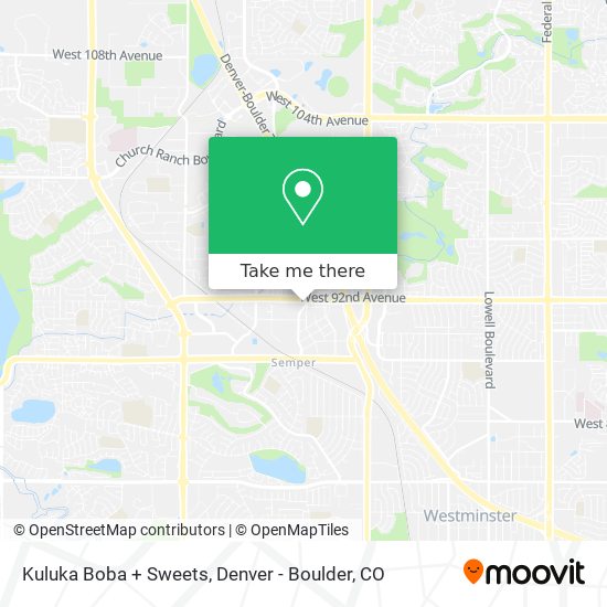 Kuluka Boba + Sweets map