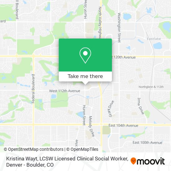 Kristina Wayt, LCSW Licensed Clinical Social Worker map
