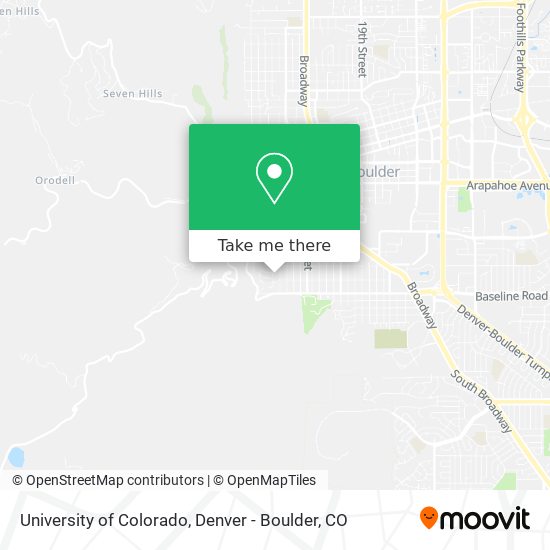 University of Colorado map