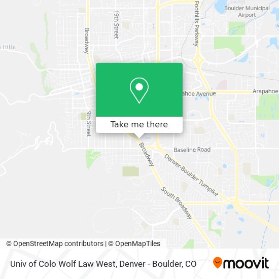 Mapa de Univ of Colo Wolf Law West