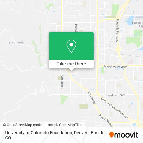 Mapa de University of Colorado Foundation