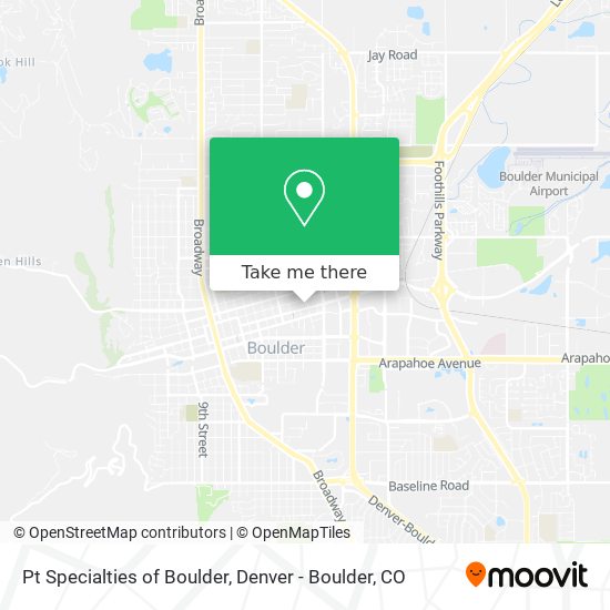 Mapa de Pt Specialties of Boulder