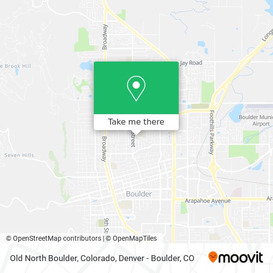 Mapa de Old North Boulder, Colorado