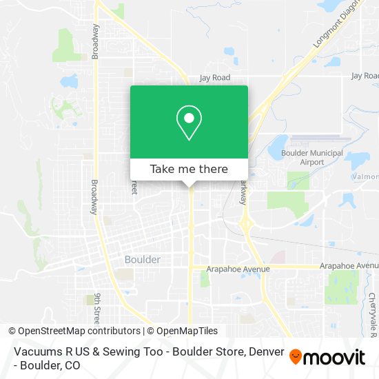 Mapa de Vacuums R US & Sewing Too - Boulder Store