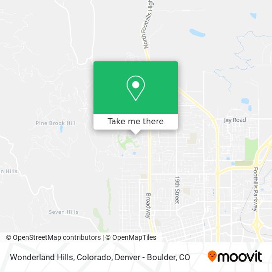 Wonderland Hills, Colorado map