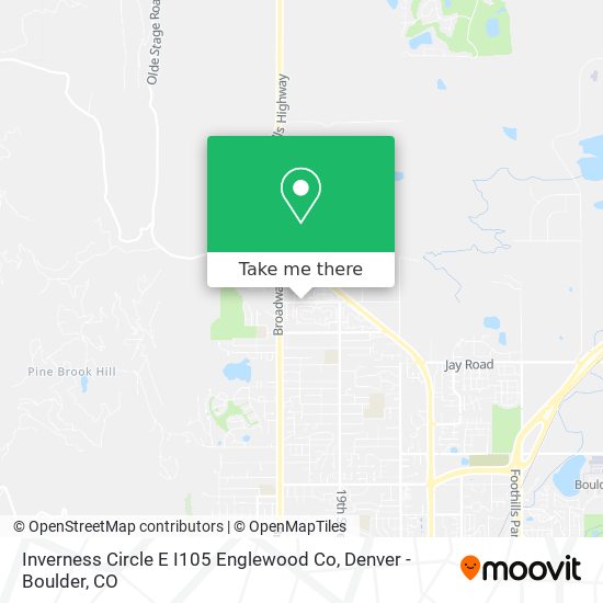 Mapa de Inverness Circle E I105 Englewood Co