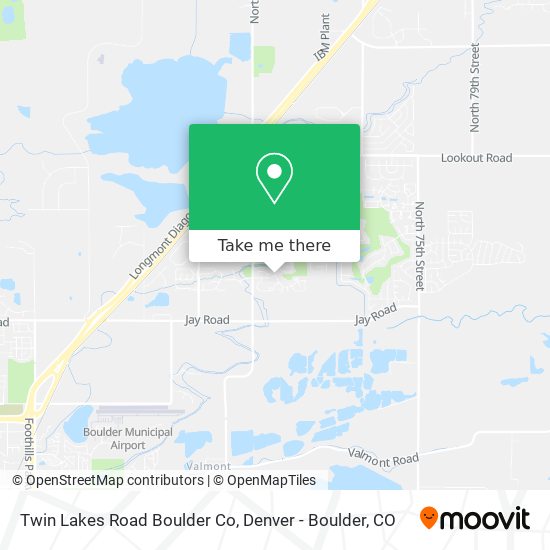 Mapa de Twin Lakes Road Boulder Co