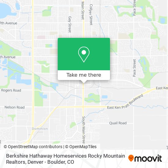 Mapa de Berkshire Hathaway Homeservices Rocky Mountain Realtors