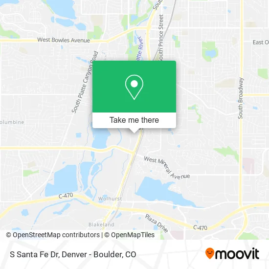 S Santa Fe Dr map