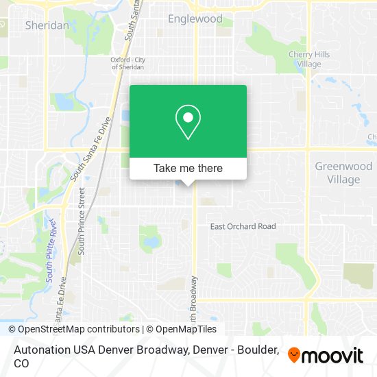 Autonation USA Denver Broadway map