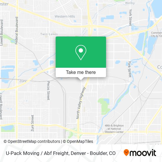 Mapa de U-Pack Moving / Abf Freight