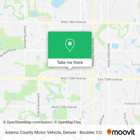 Adams County Motor Vehicle map