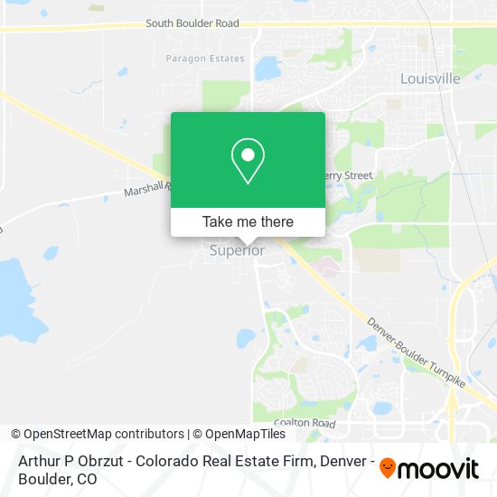 Mapa de Arthur P Obrzut - Colorado Real Estate Firm