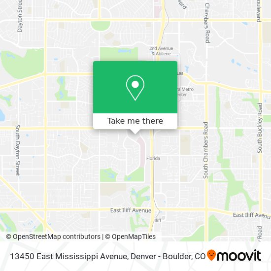 13450 East Mississippi Avenue map