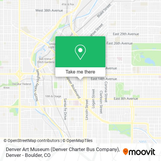 Denver Art Museum (Denver Charter Bus Company) map