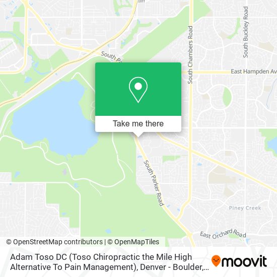 Mapa de Adam Toso DC (Toso Chiropractic the Mile High Alternative To Pain Management)