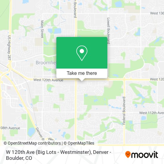 Mapa de W 120th Ave (Big Lots - Westminster)