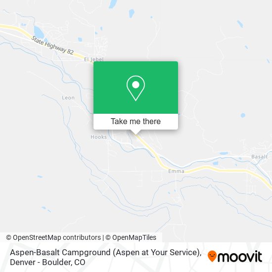 Mapa de Aspen-Basalt Campground (Aspen at Your Service)