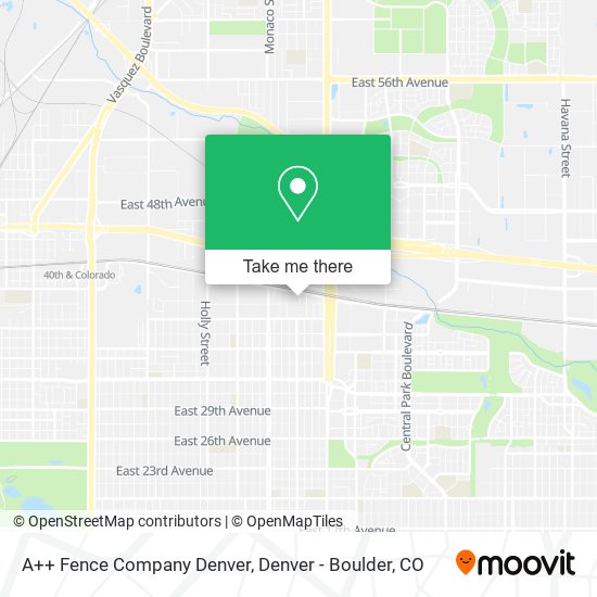 A++ Fence Company Denver map