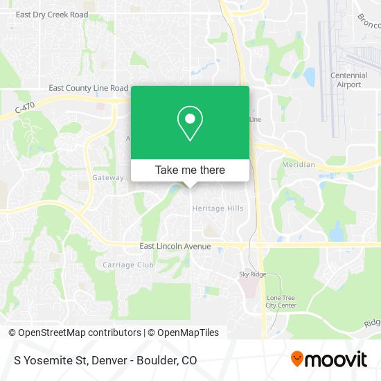 S Yosemite St map