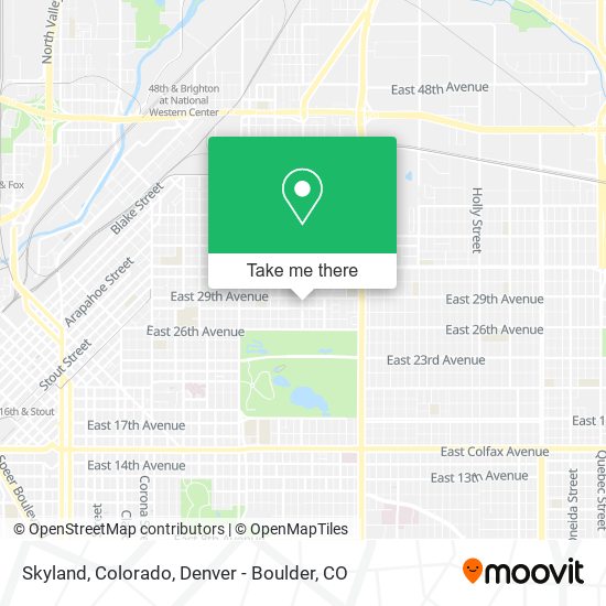 Skyland, Colorado map
