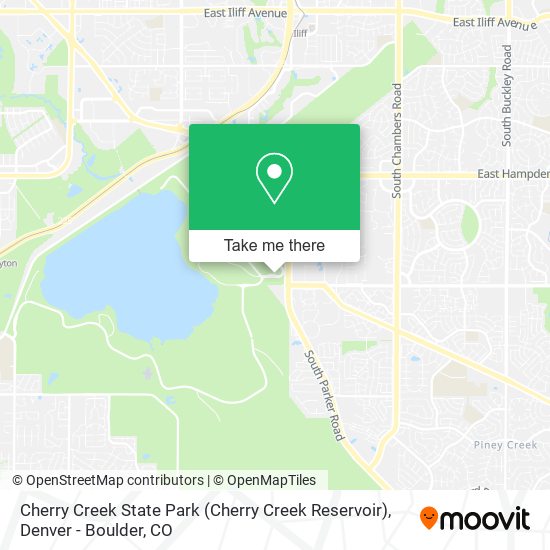 Mapa de Cherry Creek State Park (Cherry Creek Reservoir)