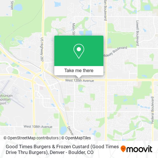 Good Times Burgers & Frozen Custard (Good Times Drive Thru Burgers) map