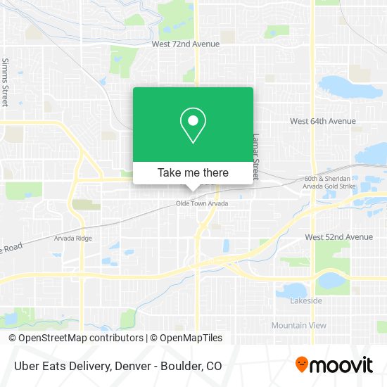 Uber Eats Delivery map