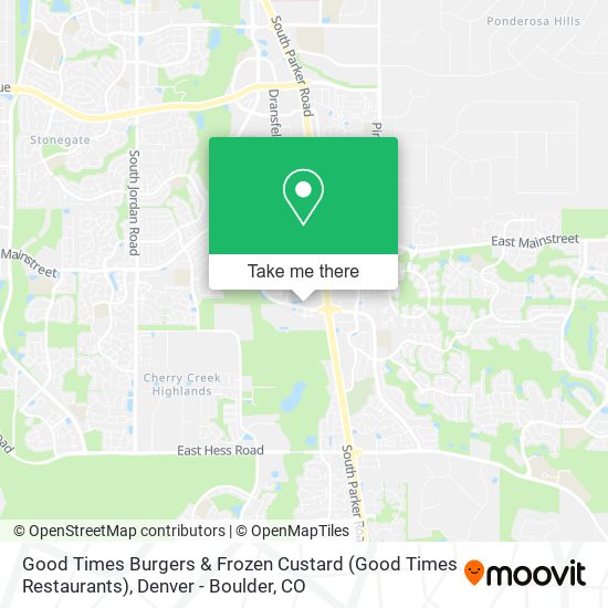 Good Times Burgers & Frozen Custard (Good Times Restaurants) map