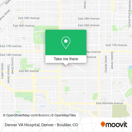 Denver VA Hospital map