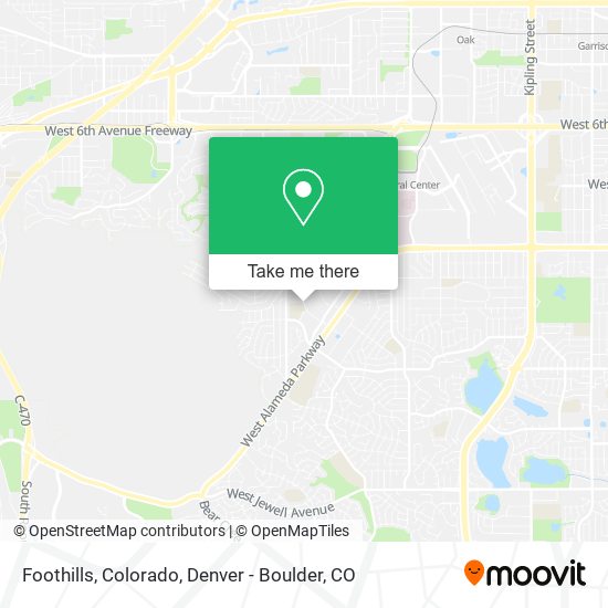Foothills, Colorado map